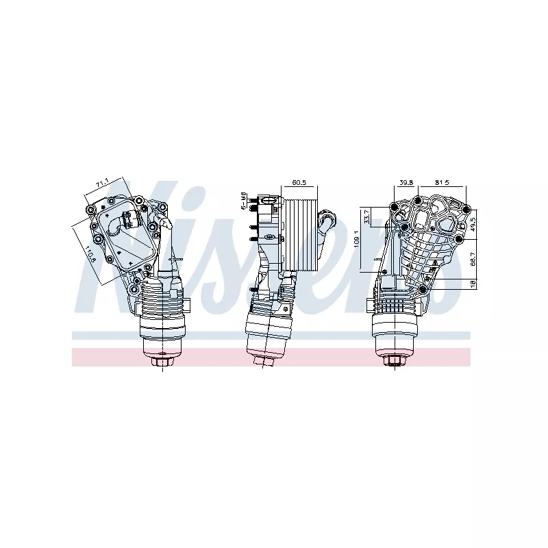 Radiateur d'huile NISSENS 91399