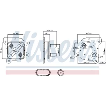 Radiateur d'huile NISSENS 91436