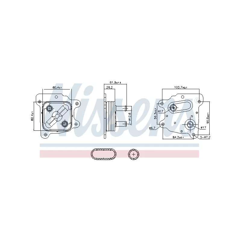 Radiateur d'huile NISSENS 91436