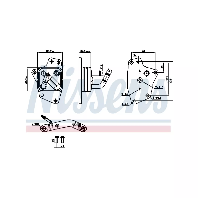 Radiateur d'huile NISSENS 91444