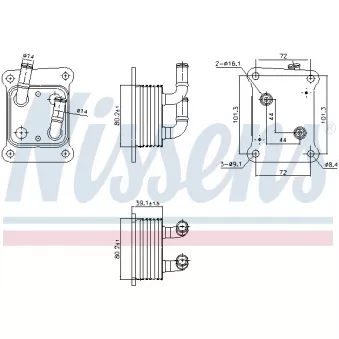 Radiateur d'huile NISSENS 91453