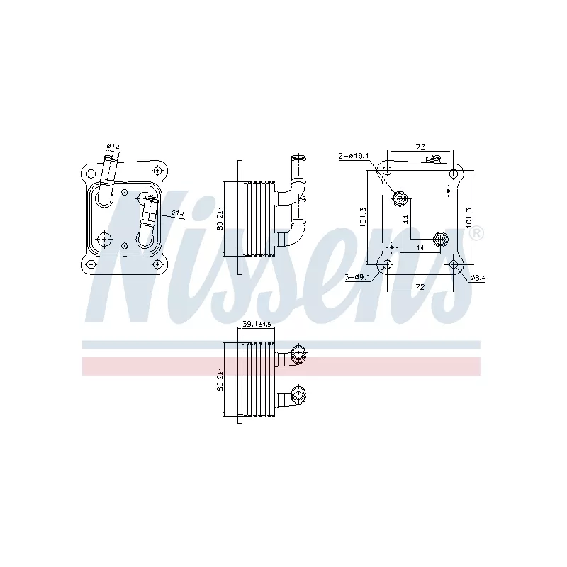 Radiateur d'huile NISSENS 91453