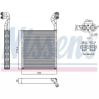 Évaporateur climatisation NISSENS