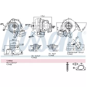 Turbocompresseur, suralimentation NISSENS 93105