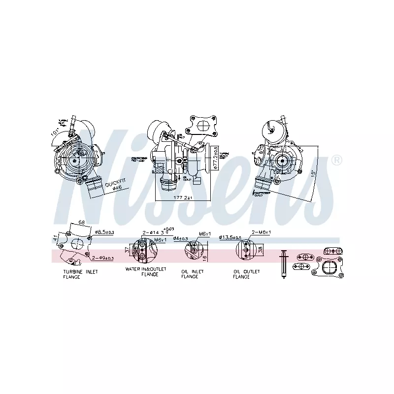 Turbocompresseur, suralimentation NISSENS 93276