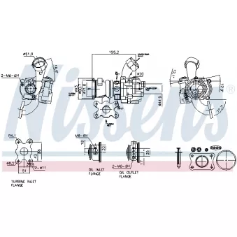 Turbocompresseur, suralimentation NISSENS 93305