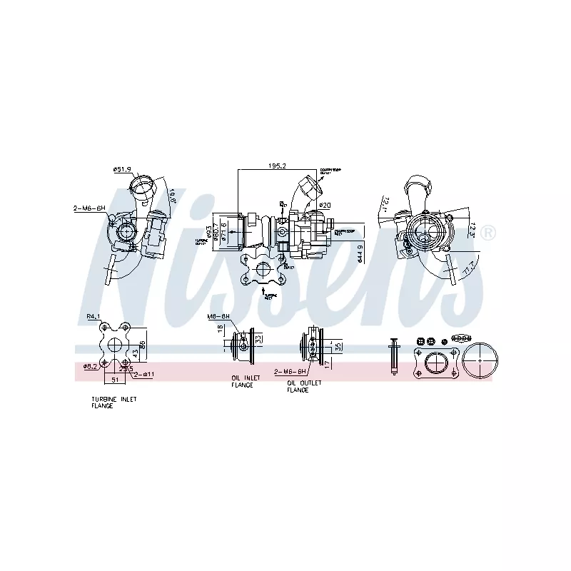 Turbocompresseur, suralimentation NISSENS 93305