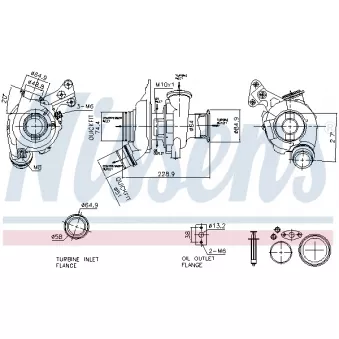 Turbocompresseur, suralimentation NISSENS 93323