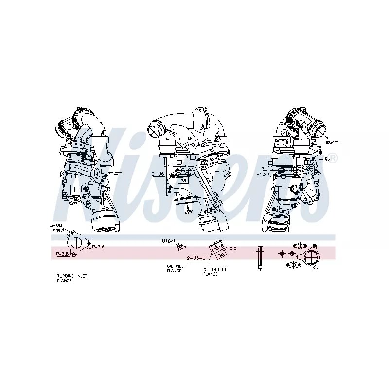 Turbocompresseur, suralimentation NISSENS 93341