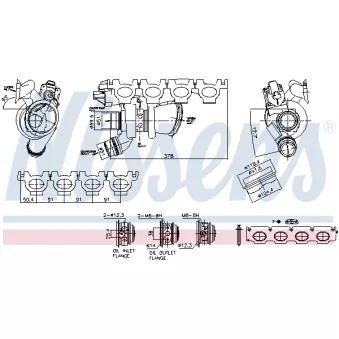 Turbocompresseur, suralimentation NISSENS 93344