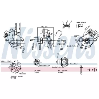 Turbocompresseur, suralimentation NISSENS 93463