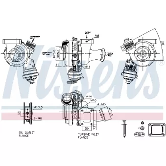 Turbocompresseur, suralimentation NISSENS 93485