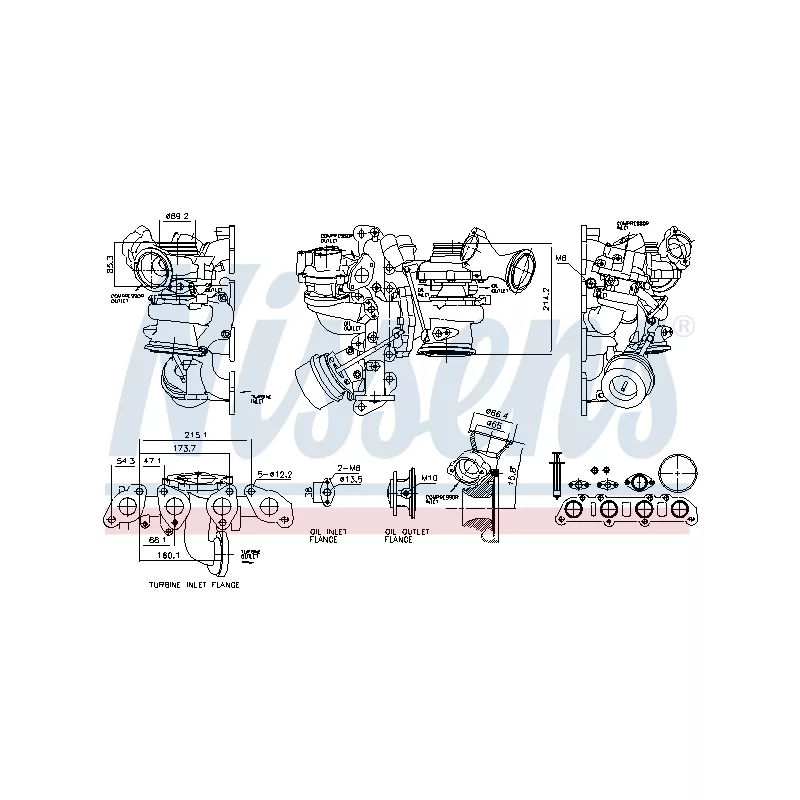 Turbocompresseur, suralimentation NISSENS 93508