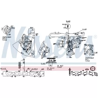Turbocompresseur, suralimentation NISSENS 93512