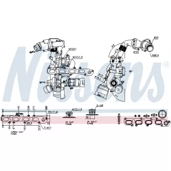 Turbocompresseur, suralimentation NISSENS 93516
