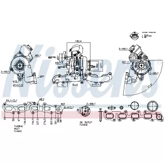 Turbocompresseur, suralimentation NISSENS 93547