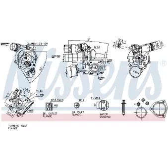 Turbocompresseur, suralimentation NISSENS 93557