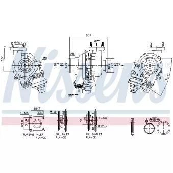 Turbocompresseur, suralimentation NISSENS 93607