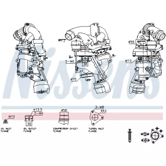 Turbocompresseur, suralimentation NISSENS 93628