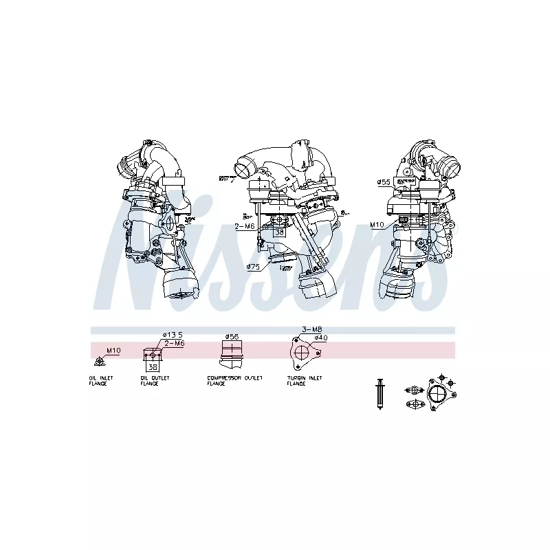 Turbocompresseur, suralimentation NISSENS 93628