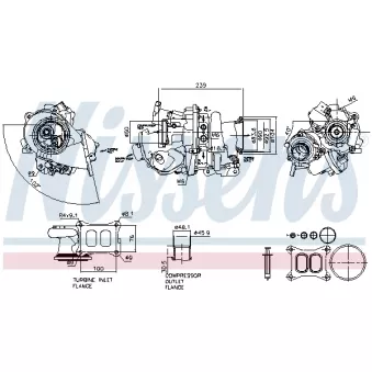 Turbocompresseur, suralimentation NISSENS 93631