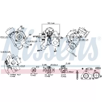 Turbocompresseur, suralimentation NISSENS 93636