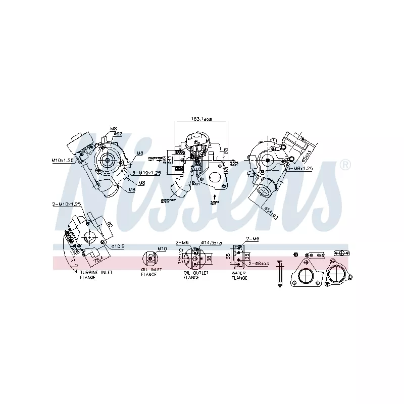 Turbocompresseur, suralimentation NISSENS 93636