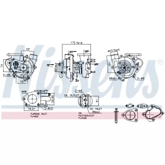 Turbocompresseur, suralimentation NISSENS 93639
