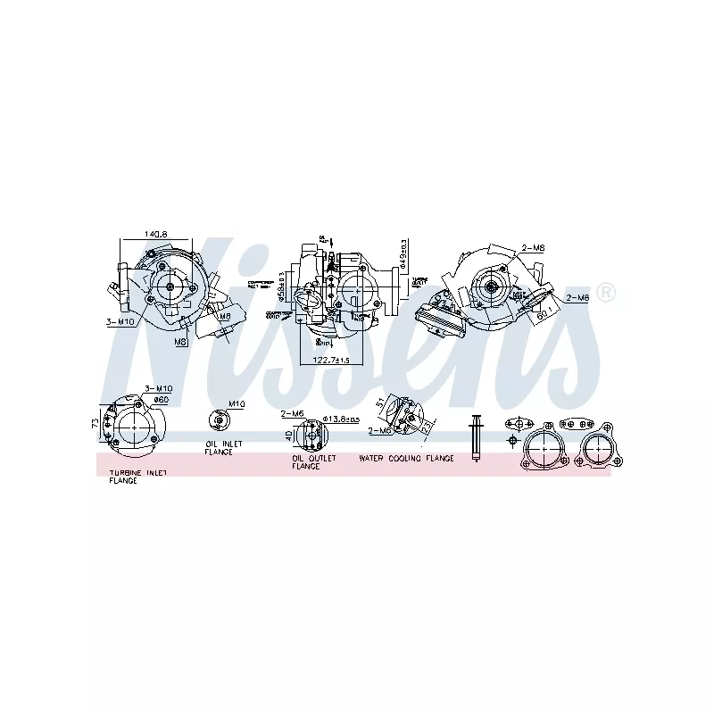 Turbocompresseur, suralimentation NISSENS 93680