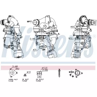 Turbocompresseur, suralimentation NISSENS 93777