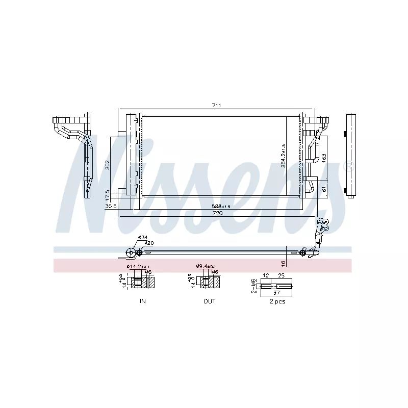 Condenseur, climatisation NISSENS 940978