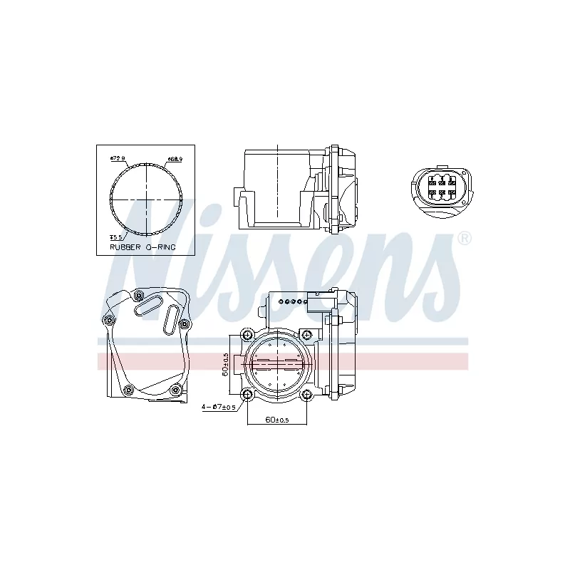 Corps papillon NISSENS 955058
