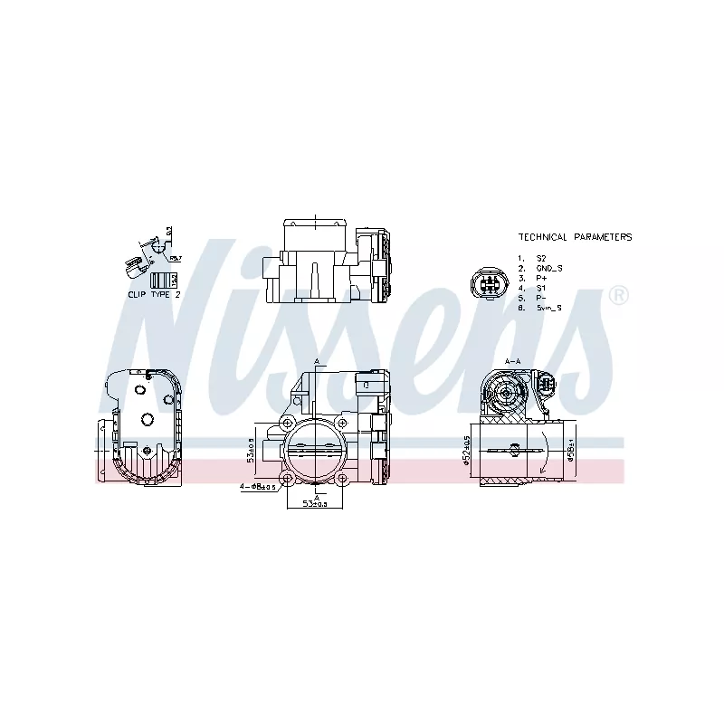 Corps papillon NISSENS 955119