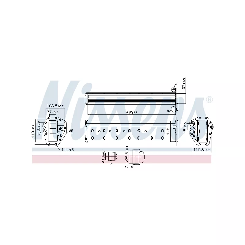 Intercooler, échangeur NISSENS 961227