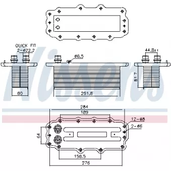 Intercooler, échangeur NISSENS 961295