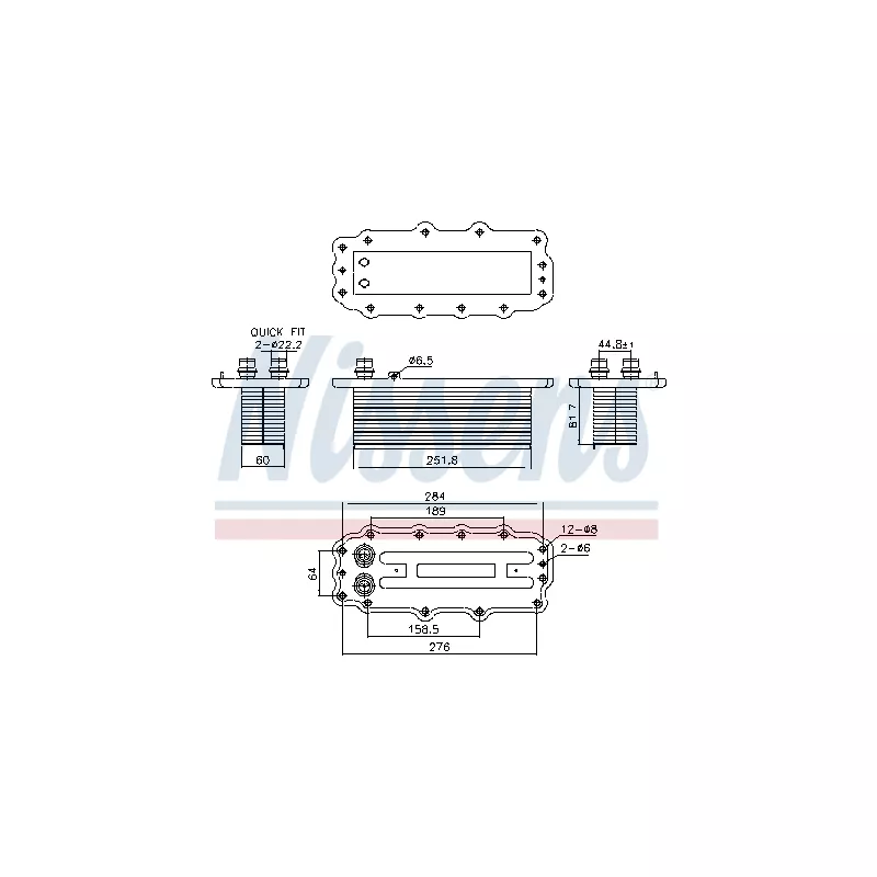 Intercooler, échangeur NISSENS 961295