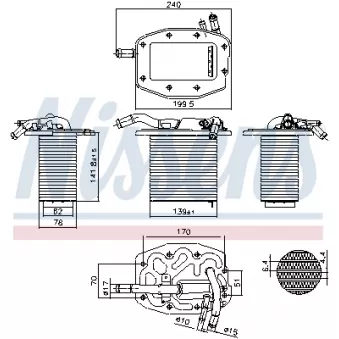 Intercooler, échangeur NISSENS 961297