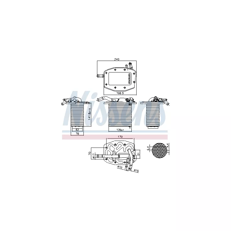 Intercooler, échangeur NISSENS 961297