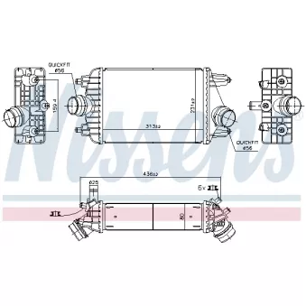 Intercooler, échangeur NISSENS