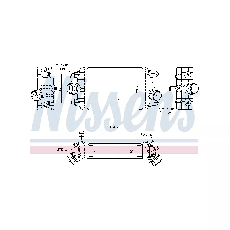 Intercooler, échangeur NISSENS 961303