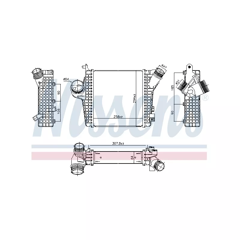 Intercooler, échangeur NISSENS 961305
