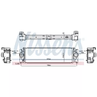 Intercooler, échangeur NISSENS 961312