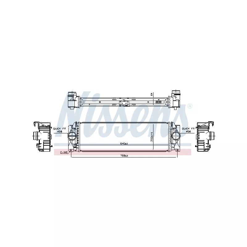 Intercooler, échangeur NISSENS 961312