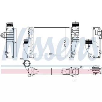 Intercooler, échangeur NISSENS 961522