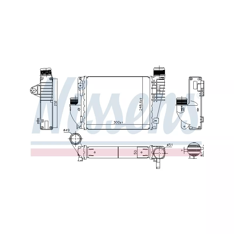 Intercooler, échangeur NISSENS 961522
