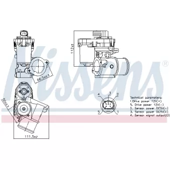 Vanne EGR NISSENS 98347