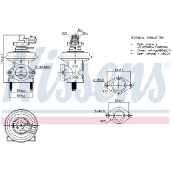 Vanne EGR NISSENS 98474