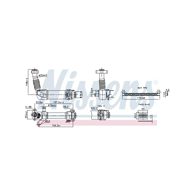 Radiateur, réaspiration des gaz d'échappement NISSENS 989280