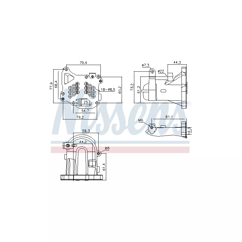 Radiateur, réaspiration des gaz d'échappement NISSENS 989313