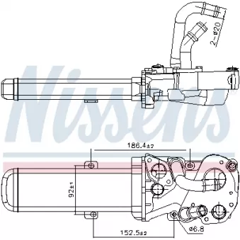 Radiateur, réaspiration des gaz d'échappement NISSENS 989412